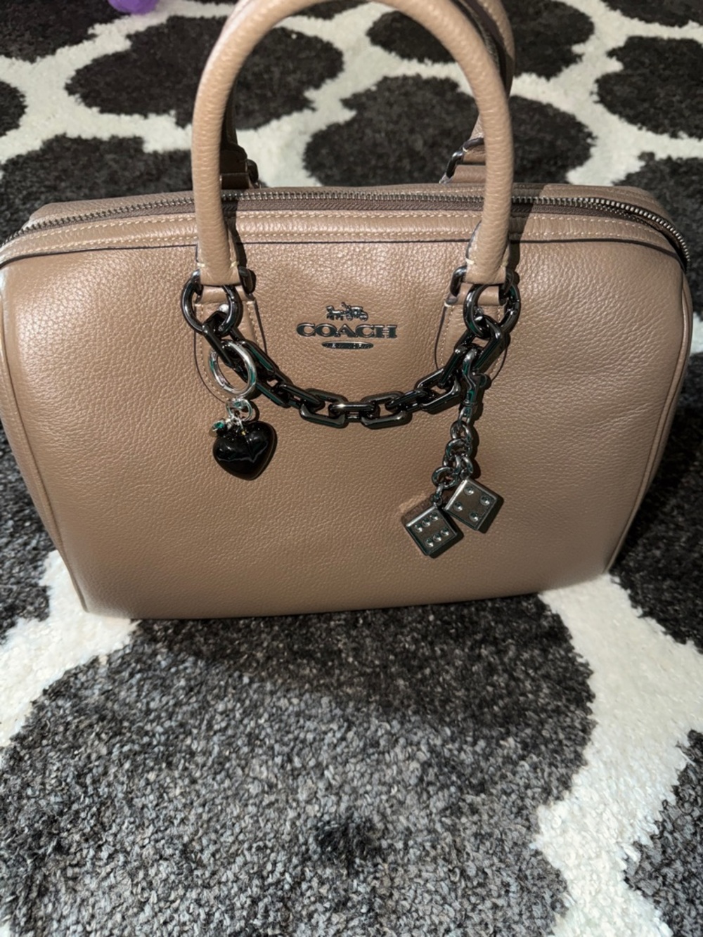 Coach Rowan- Large- Brown/Clay. With bag charms & chains included - Picture 2 of 13